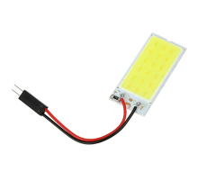 Светодиодная панель COB18 освещения салона 12V белый(26*16мм)1шт.с переходниками "ДИАЛУЧ"