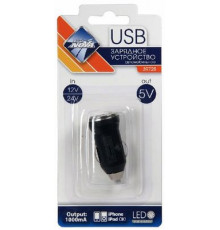 Разветвитель прикуривателя 1USB-порт, 1000мА, LED индикатор, 12/24В Nova Bright-fusion