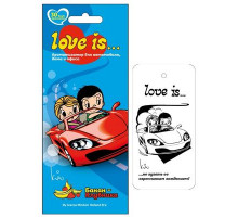 Ароматизатор LOVE IS...картонный БАНАН-КЛУБНИКА ЧЗ