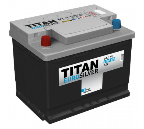 Аккумулятор TITAN EUROSILVER (6СТ-61) 600 мАч ,L+ (242 х 175 х 190)_