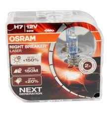 Лампы H7 12V 55W PX26d +150% 3800K Night Breaker Laser OSRAM