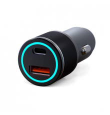 Зарядное устройство в прникуриватель c двумя портами (USB-C + USB-A) c LED-подсветкой, 68Вт REXANT