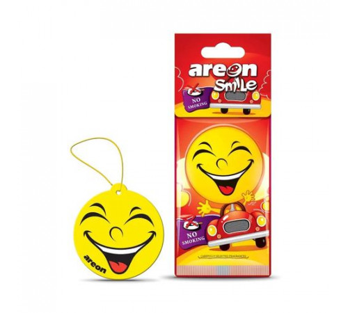 Ароматизатор AREON бумажный SMILE RING (No Smoking/Антитабак)~