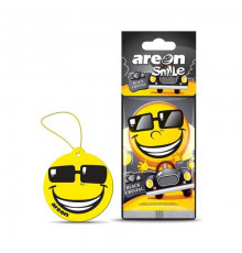 Ароматизатор AREON бумажный SMILE RING (Black Crystal/Черный Кристалл)~
