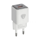 Сетевое зарядное устройство Safe, 30 Вт, USB-A+C, белый