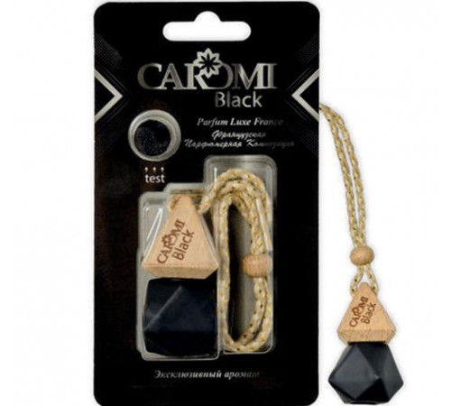 Ароматизатор CAROMI бутылочка с дер. крышкой BLACK SILVER 6мл~