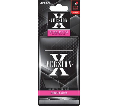 Ароматизатор AREON бумажный X-VER BUBBLE GUM (Бабл-гам) ~