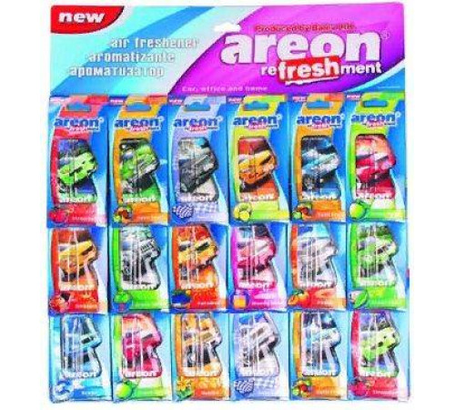 Ароматизатор AREON REFRESHMENT LIQUID планшет MOTO гелевый (Цена за лист - 18шт*8мл) ~