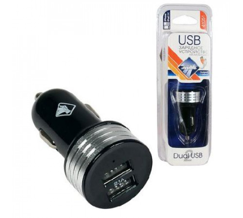 Разветвитель прикуривателя 2USB-порта,2100мА,LED подсветка 12/24В Nova Bright