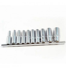 Набор головок 10предм 1/4 4-13мм АВТОМ TOOL,PROFFI на планке