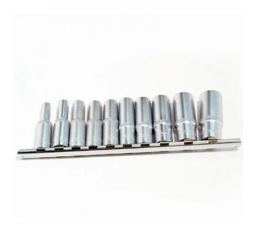 Набор головок 10предм 1/4 4-13мм АВТОМ TOOL,PROFFI на планке