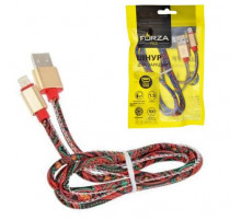 Кабель USB-Micro 1,5А 1м,синхр. с ПК,с покрытием орнаментом,4 цвета FORZA
