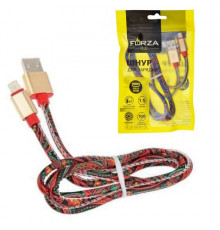Кабель USB-Micro 1,5А 1м,синхр. с ПК,с покрытием орнаментом,4 цвета FORZA