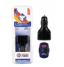 Зарядное устройство Nova Bright для моб.устройств, 2 USB порта+Type-C, QC3.0 (функция быстрой зарядк