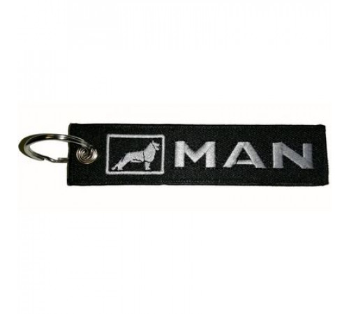 Брелок ткань, вышивка MAN 13*3см BMV 039