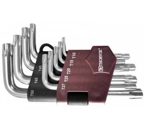 Набор ключей TORX 9пр. Г-об. коротких, Т10-T50 / THORVIK