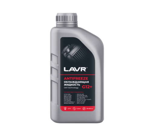 Антифриз G12+ готовый к применению LAVR  1 кг цвет красный ЧЗ