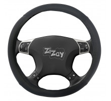 Оплетка руля ZIZAY серия Kombi гладкая экокожа, цвет карбон-черный, размер М_