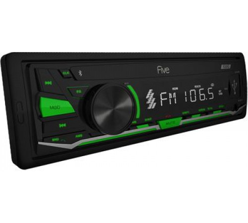 Автомагнитола FIVE F20G (1din/зеленая/Bluetooth/USB/AUX/SD/FM/4х50)