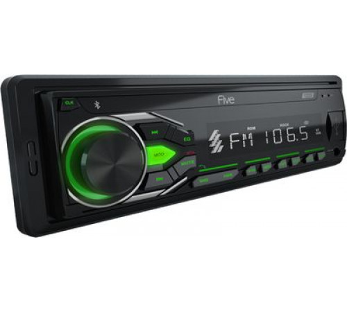 Автомагнитола FIVE F22G (1din/зеленая/Bluetooth/USB/AUX/SD/FM/4х50)