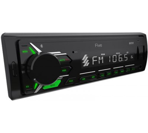 Автомагнитола FIVE F26G (1din/зеленая/Bluetooth/USB/AUX/SD/FM/4х50)