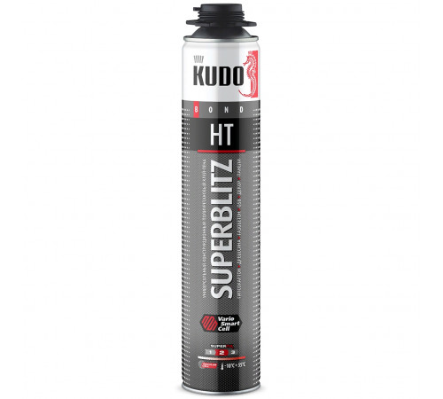 Клей-пена KUDO SUPERBLITZ HT конструкционный универсальный всесезонный под пистолет 1000 мл ~