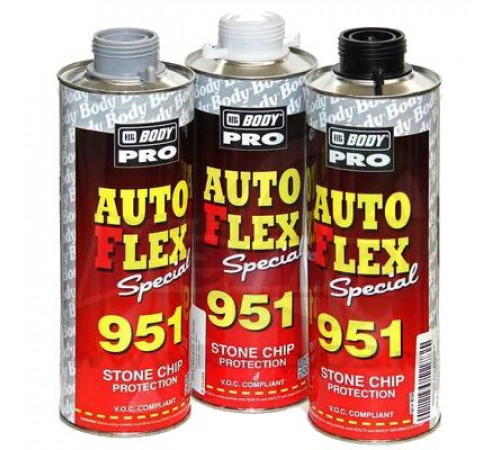 Антигравий BODY 951 Autoflex (черный) (1л) шумопоглощающий евробаллон
