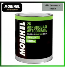 Краска банка 671 акриловая 0.75  Светло-серая MOBIHEL_
