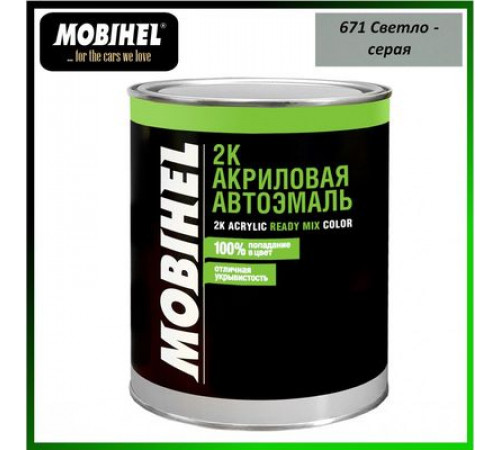 Краска банка 671 акриловая 0.75  Светло-серая MOBIHEL_