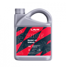 Масло моторное RIDE BASIC 4T 10W40 SL 4л. LAVR MOTO ЧЗ