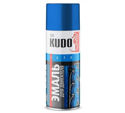 Краска для двигателя красная 520мл аэрозоль KUDO