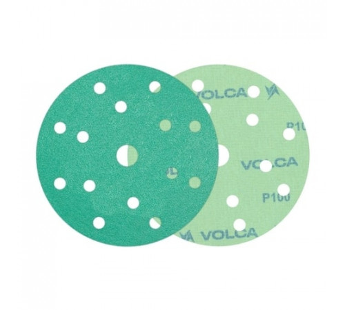 Круг абразивный VOLCA EMERALD 150мм,15отв P 100 пленочная основа