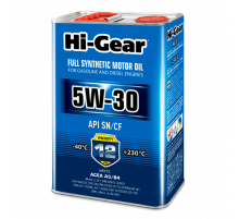 Масло моторное синтетическое 5W30 SN/CF ACEA A3/B4  4л Hi-Gear ЧЗ