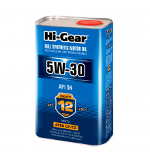 Масло моторное синтетическое 5W30 SN  ACEA С2/С3 1л Hi-Gear ЧЗ