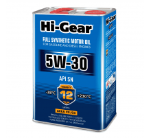 Масло моторное синтетическое 5W30 SN  ACEA С2/С3 4л Hi-Gear ЧЗ