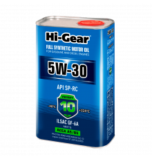 Масло моторное синтетическое 5W30 SP-RC ACEA A5/B5 1л Hi-Gear ЧЗ