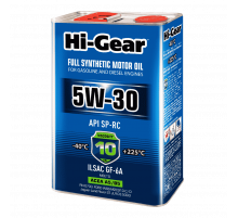 Масло моторное синтетическое 5W30 SP-RC ACEA A5/B5 4л Hi-Gear ЧЗ