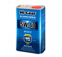 Масло моторное синтетическое 5W40 SP/CF 1л Hi-Gear ЧЗ