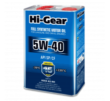 Масло моторное синтетическое 5W40 SP/CF 4л Hi-Gear ЧЗ