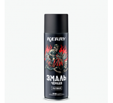 Краска акриловая KERRY GARAGE CREW черная матовая аэрозоль 650 мл.