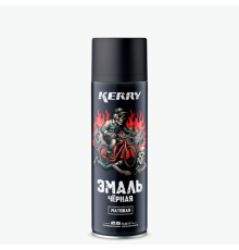 Краска акриловая KERRY GARAGE CREW черная матовая аэрозоль 650 мл.