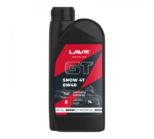 Масло моторное GT Snow 4T 0W40 SN 1 л. LAVR MOTO ЧЗ