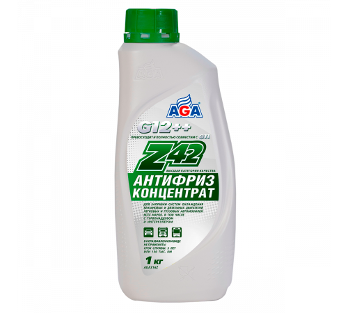Антифриз (концентрат) зеленый, G12++ 1 кг AGA ЧЗ