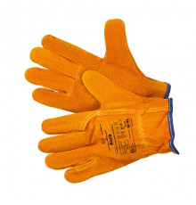 Перчатки спилковые оранжевые Cowsplit Leather Driver Gloves р.10 (XL) Aura
