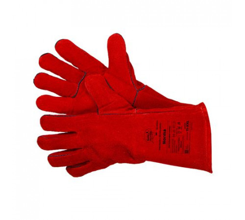 Краги спилковые красные Cowsplit Leather Welding Gloves р.11 (XXL) Norma