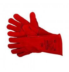 Краги спилковые красные длинные Cowsplit Leather Welding Gloves р.11 (XXL) Norma Long