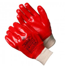 Перчатки МБС с ПВХ покрытием с манжетом-резинкой р.10 (XL) Rubrum (маслобензостойкие)