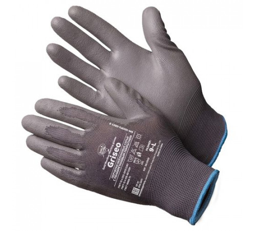Перчатки нейлоновые серые с полиуритановым покрытием р.10 (XL) Griseo