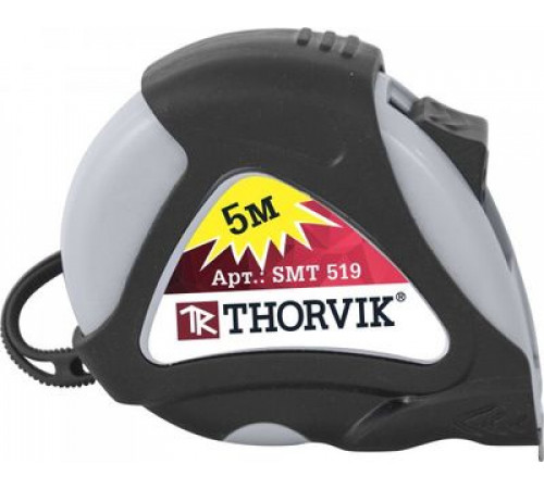 Рулетка в обрезиненном корпусе, 5 м / THORVIK