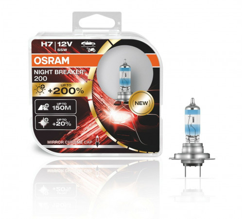 Лампы H7 12V 55W PX26d +220% 3800K OSRAM_